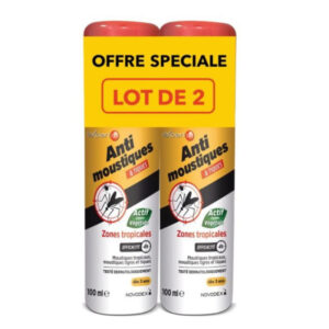 EXPERT 1.2.3 Spray Répulsif Moustiques et Tiques Zones Tropicales - Lot de 2